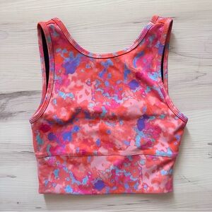 Anthropologie Daily Practice Colorful Abstract Print Crop Top